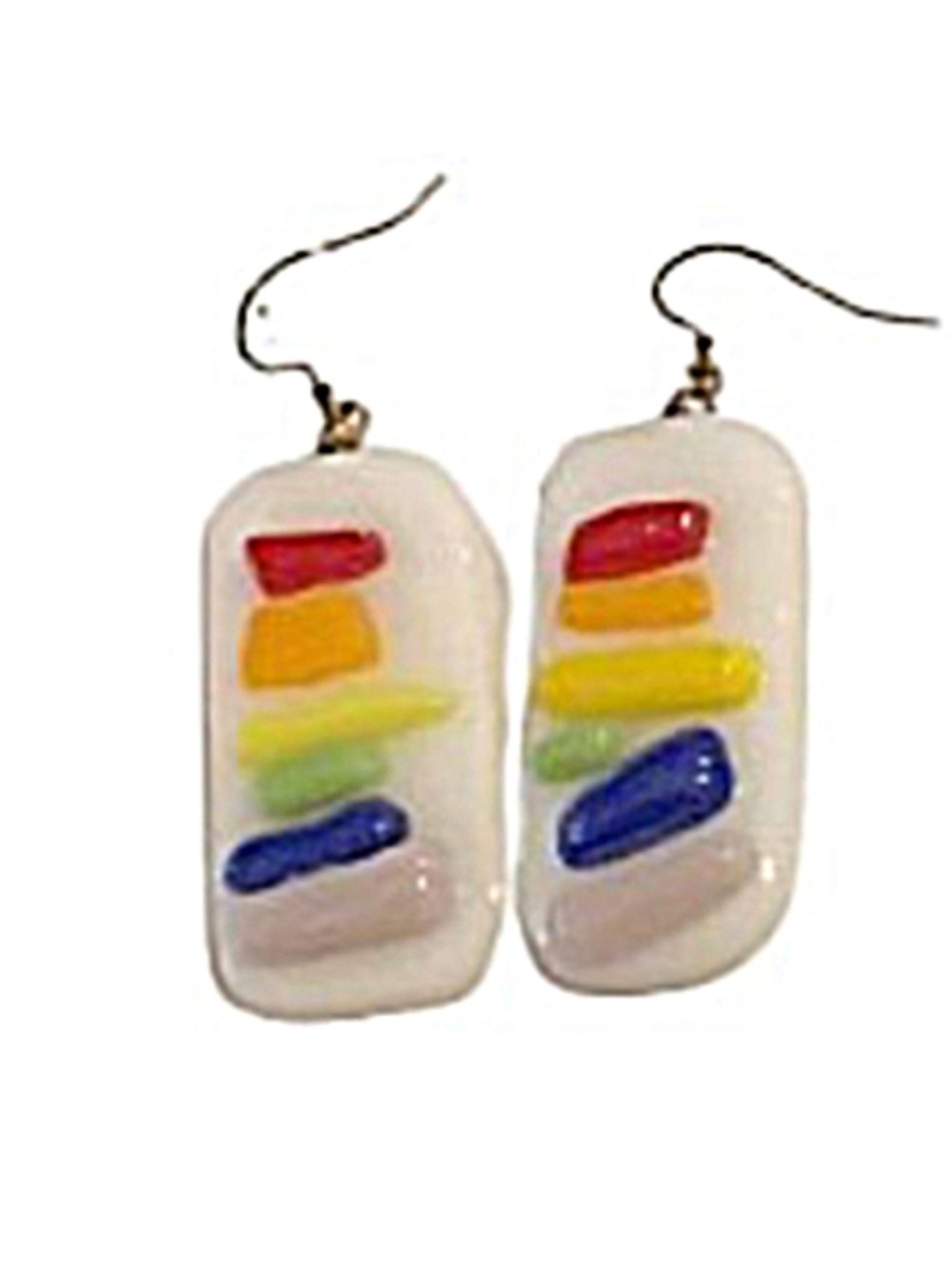 Art Palette Fused Glass Earrings